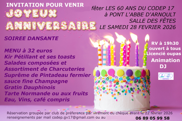 60 ans du CODEP 17, cela se fête