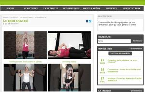 Ouverture de la rubrique &quot;Le sport chez soi&quot;