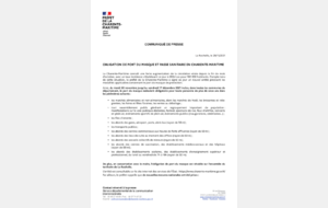 Obligation de port du masque et passe sanitaire en Charente Maritime - 29/11/2021