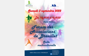 5ème édition du Forum des associations le samedi 3 septembre 2022