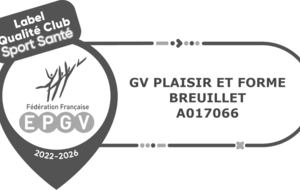 logo GV Plaisir et Forme Breuillet - Label Qualité Club - Sport Santé 2022-2026