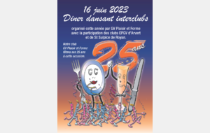 Dîner dansant interclubs organisé par GV Plaisir et Forme