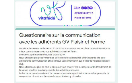 Une nouvelle rubrique : Votre avis est important