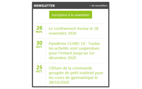 Une nouvelle &quot;Newsletter&quot; - le confinement évolue - 26 novembre 2020