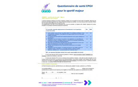 Certificat médical ou questionnaire de santé ?