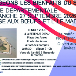 Alors on se bouge à la marche départementale le dimanche 27 septembre 2026