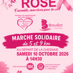 Breuillet - Marche solidaire octobre rose - samedi 10 octobre 2026 à 14h30