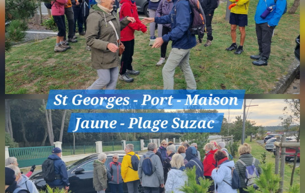 marche du 12/11/2025 - St Georges de Didonne - Fort - Maison Jaune - Plage Suzac